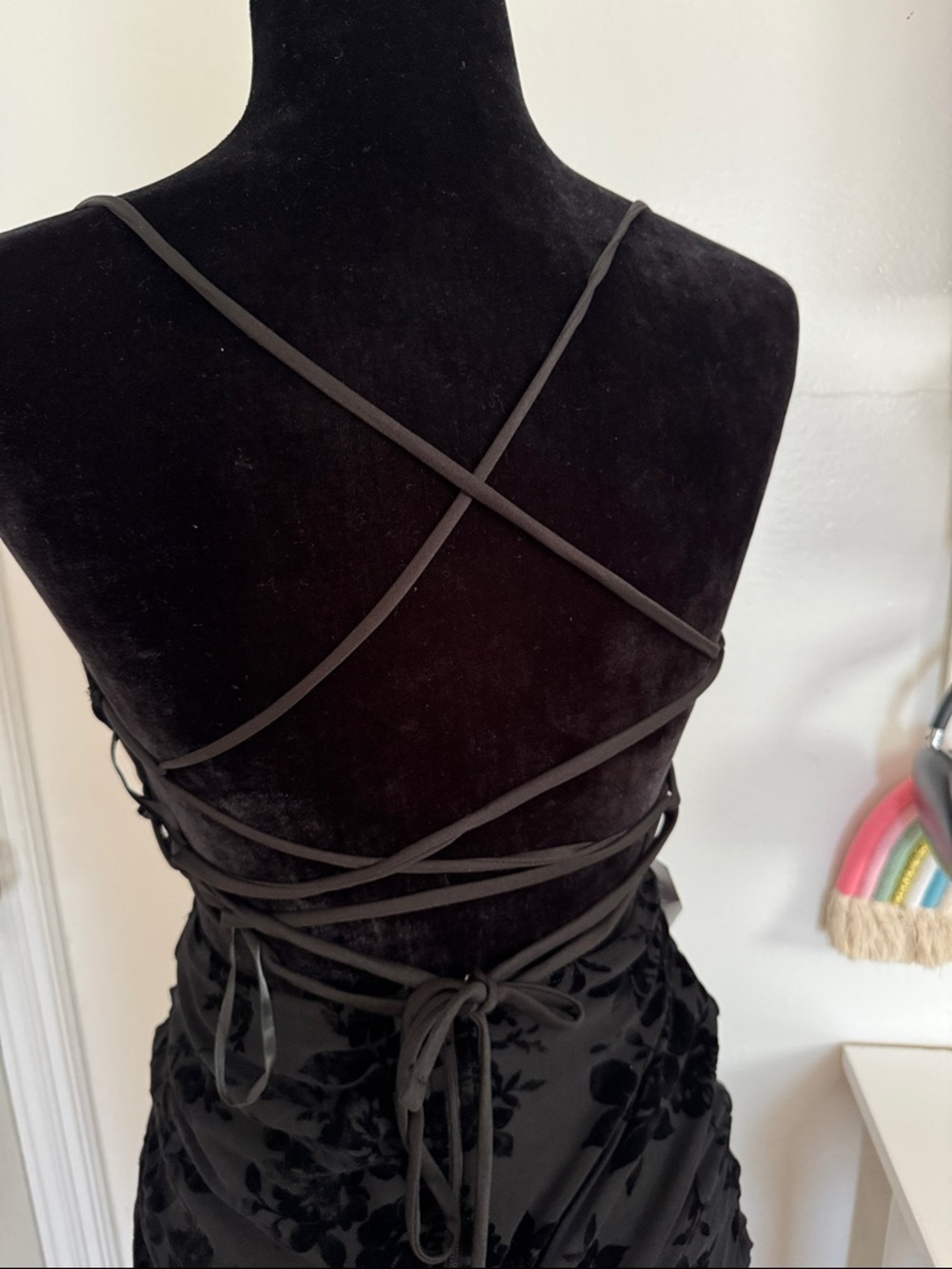 Windsor Bethany Lace-Up Mesh Mermaid Formal Dress NWT - Picture 4 of 6